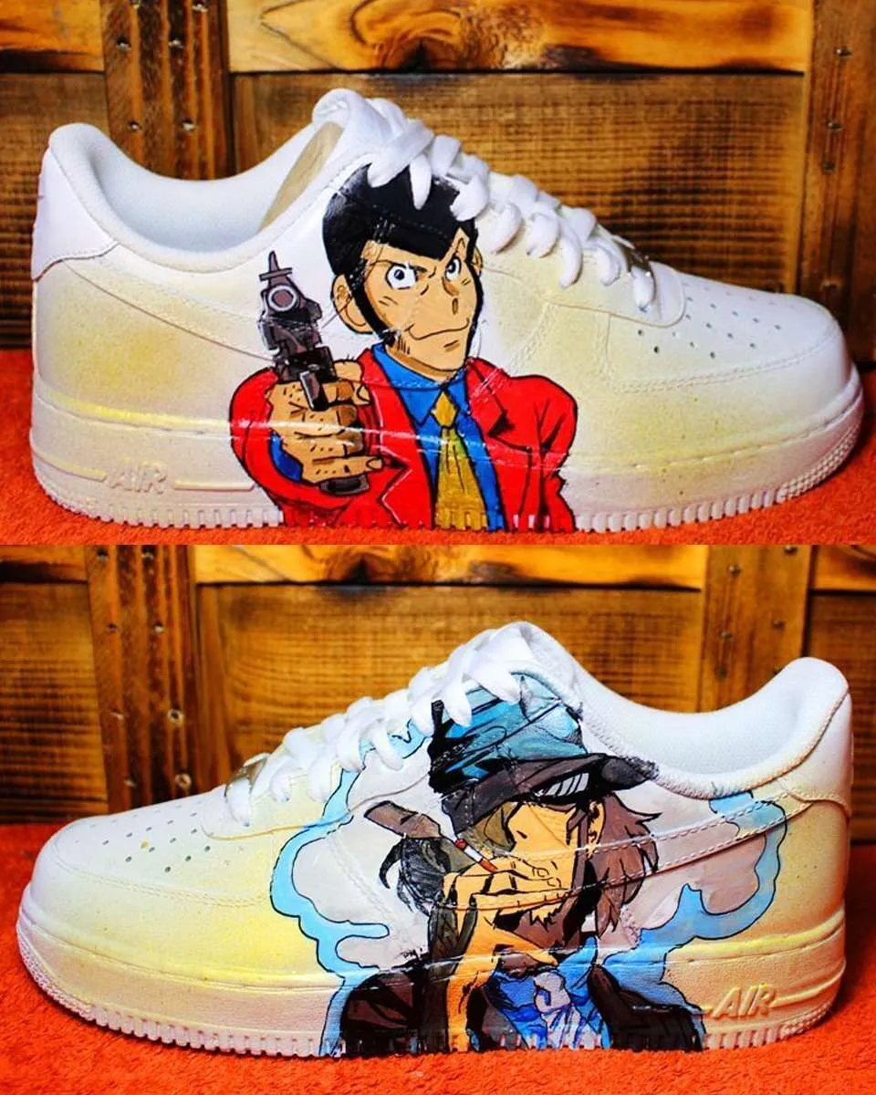 Nike Air Force 1 sneakers personalizzate Lupin Jigen