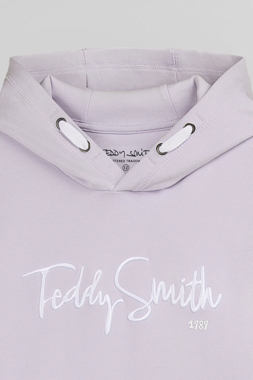Teddy Smith S-Evry Hoody JR felpa lavanda ragazzo cotone