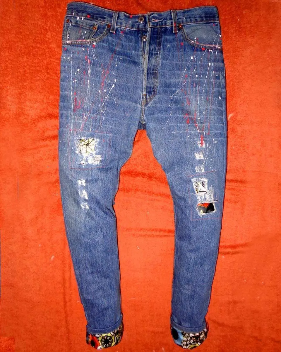 Levi's Vintage Fiori Moderni jeans personalizzati floreali