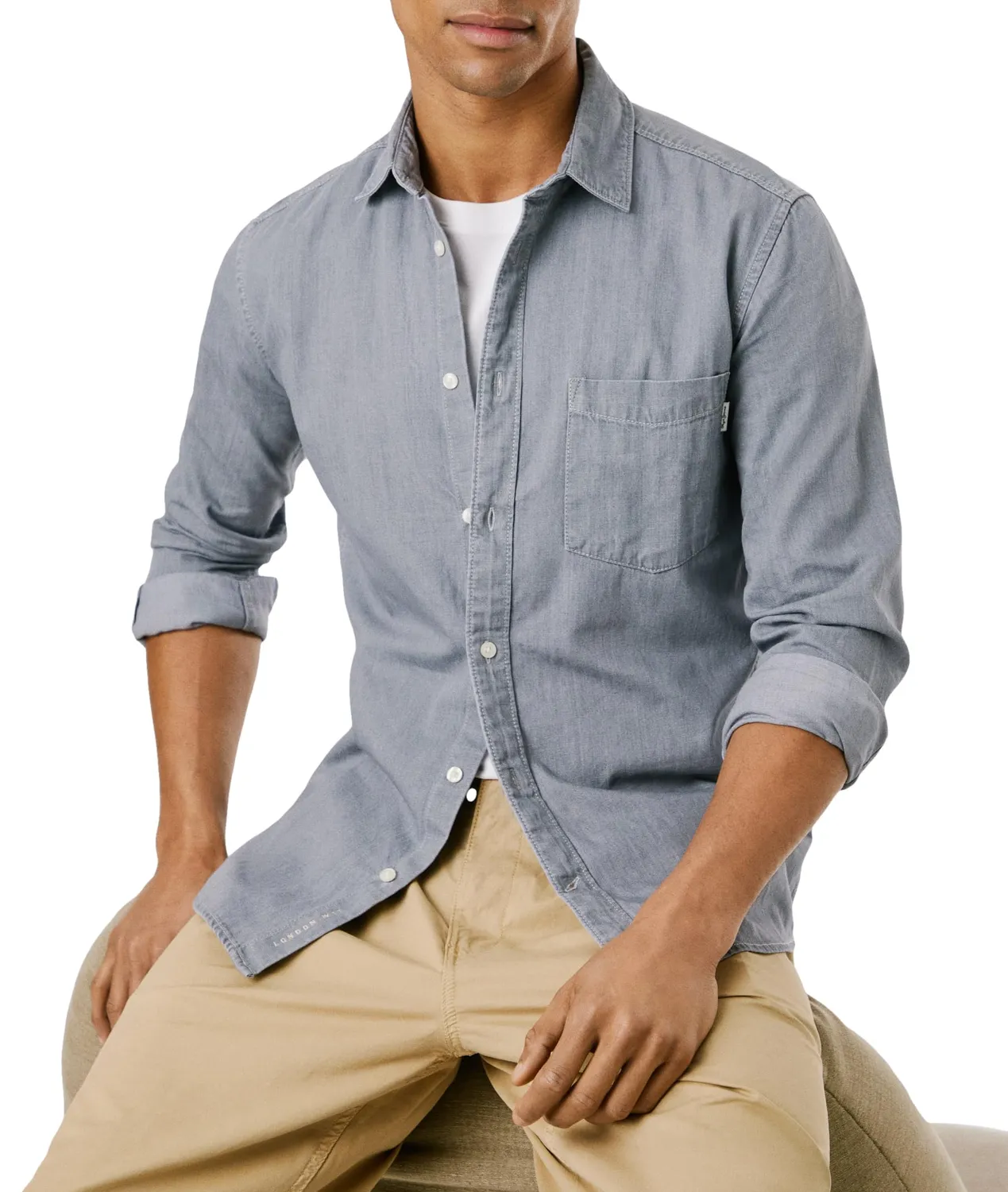 Pepe Jeans Classic Slim Shirt camicia uomo denim scuro