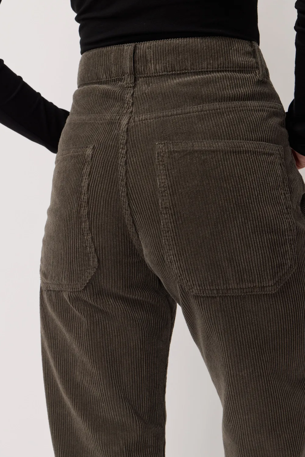 acquaverde Eddy pantaloni velluto verde muschio