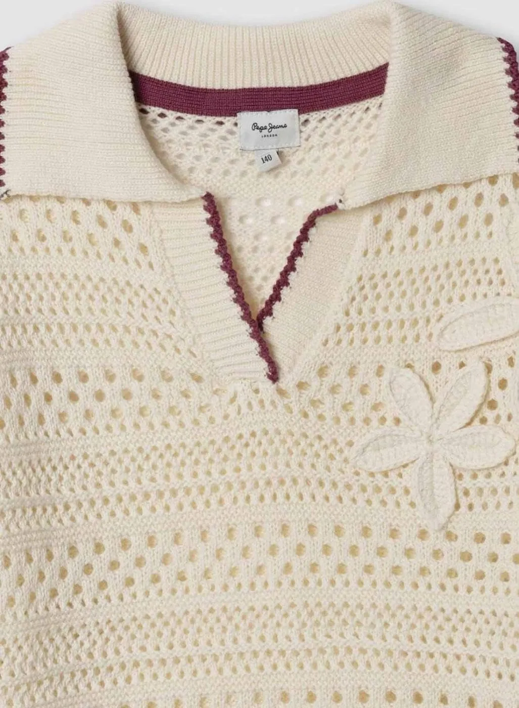 Pepe Jeans Faith Maglione bambina 10 anni polo fiori maglia