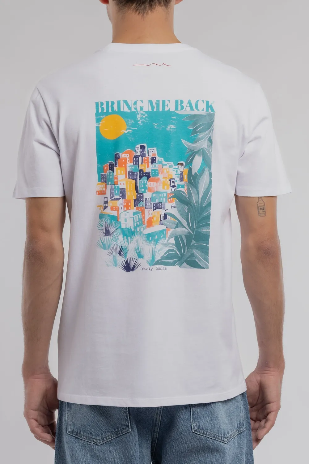Teddy Smith T-Land t-shirt bianca cotone stampa