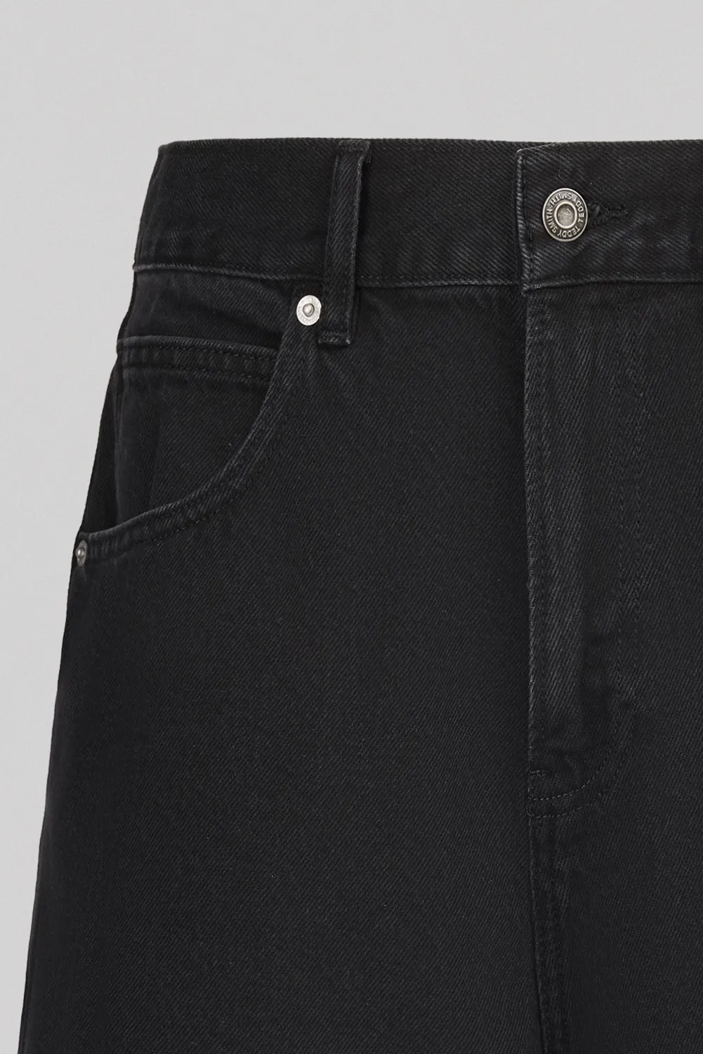 Teddy Smith S-Axel Shorts Jeans Uomo Nero Usato