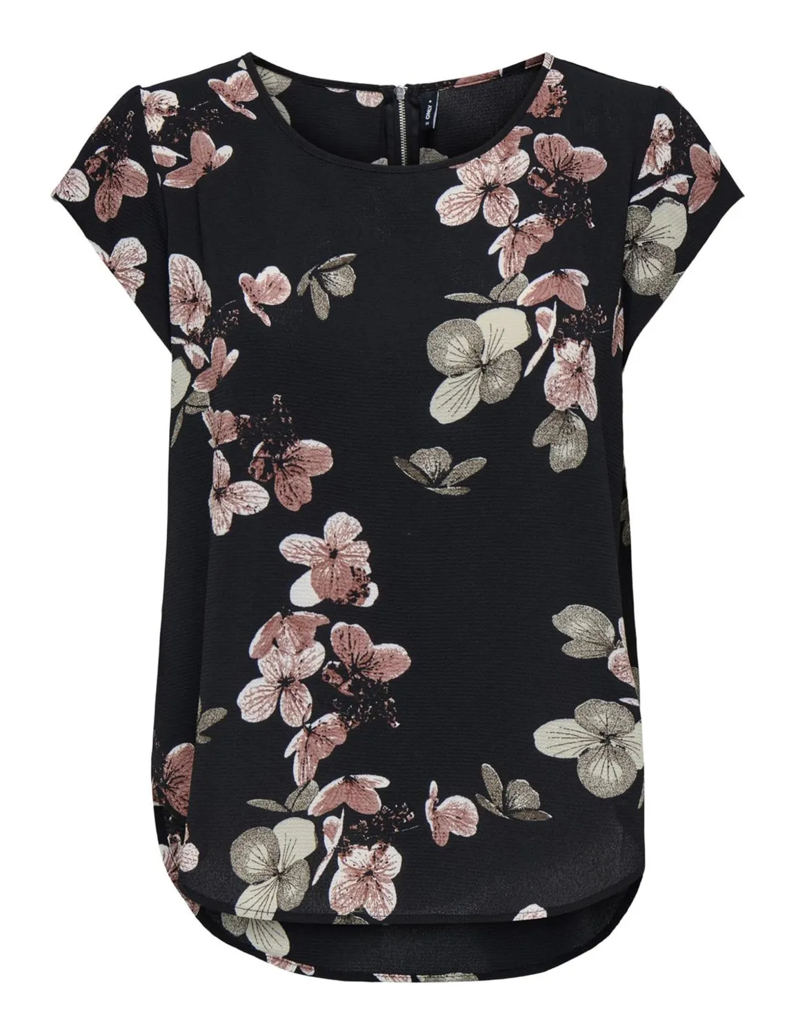 ONLY Onlvic top donna fantasia maniche corte tessuto
