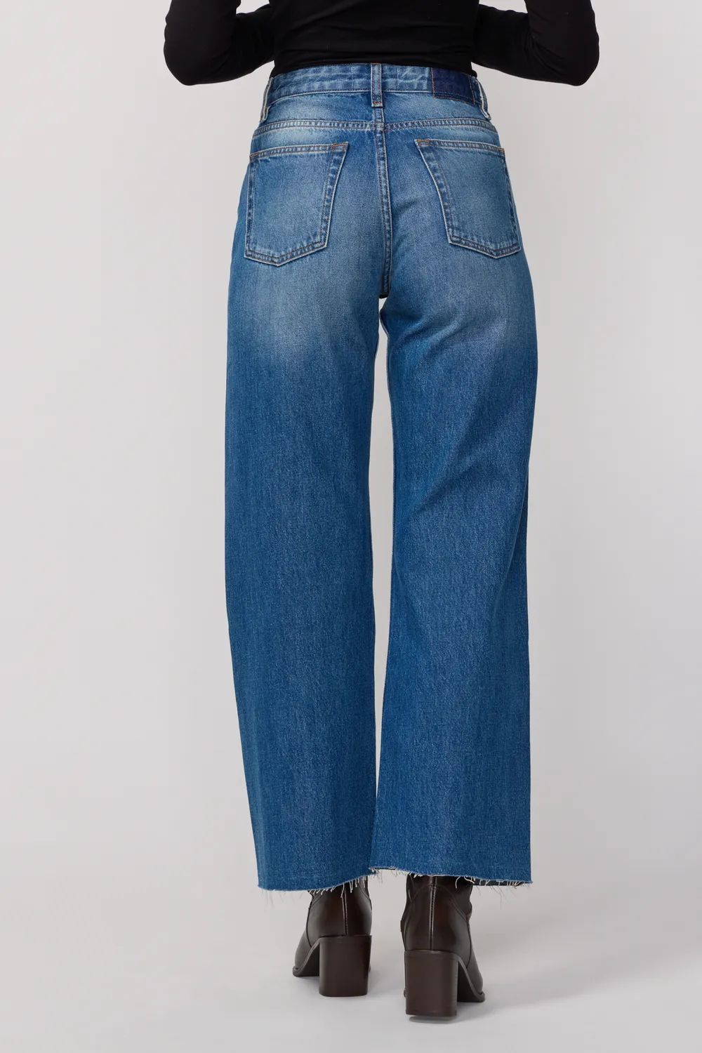 Acquaverde Thelma Jeans Dritti Dirty Vita Alta Rigidi