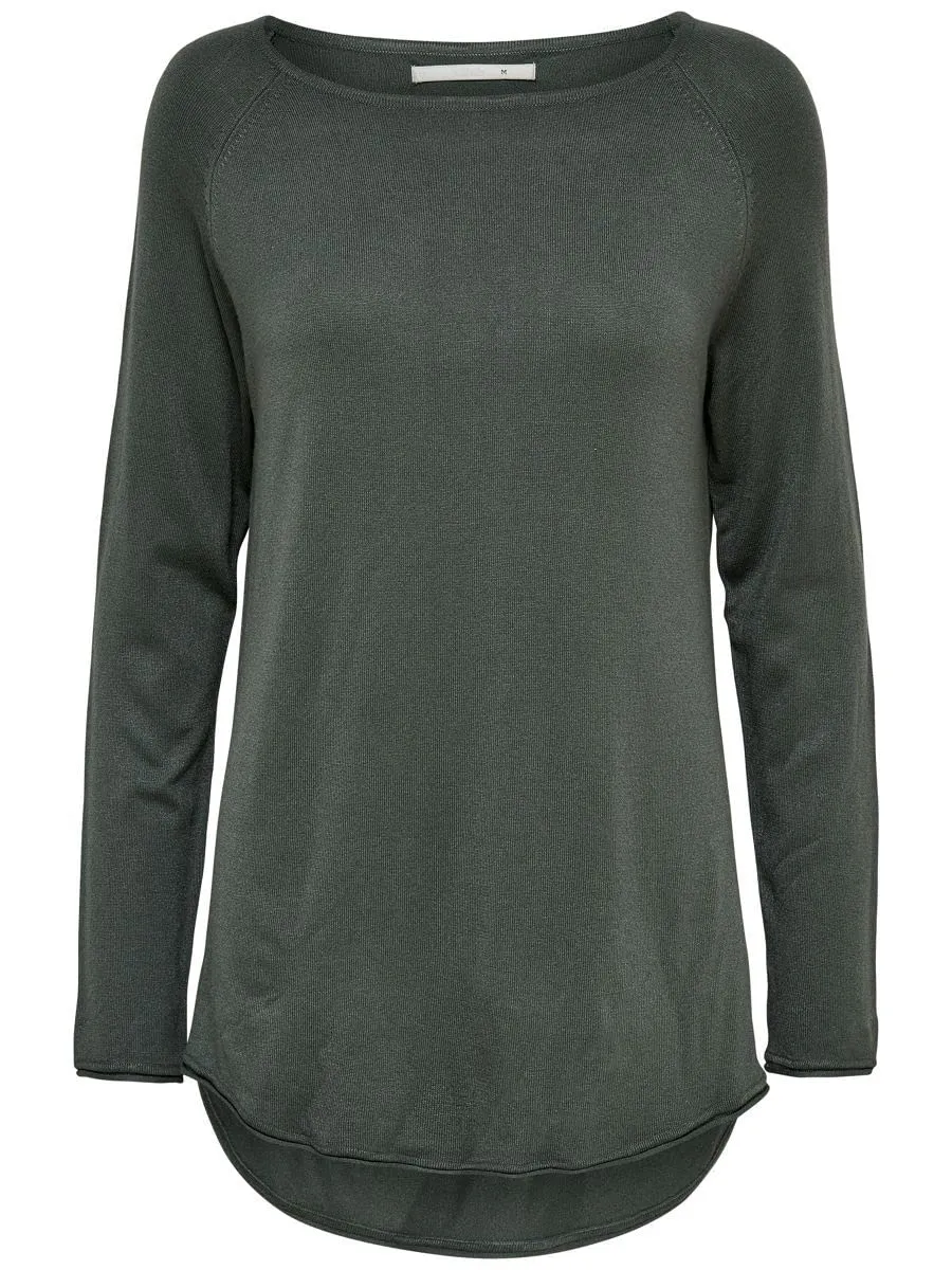 Only Onlmila maglione donna nero girocollo maglia