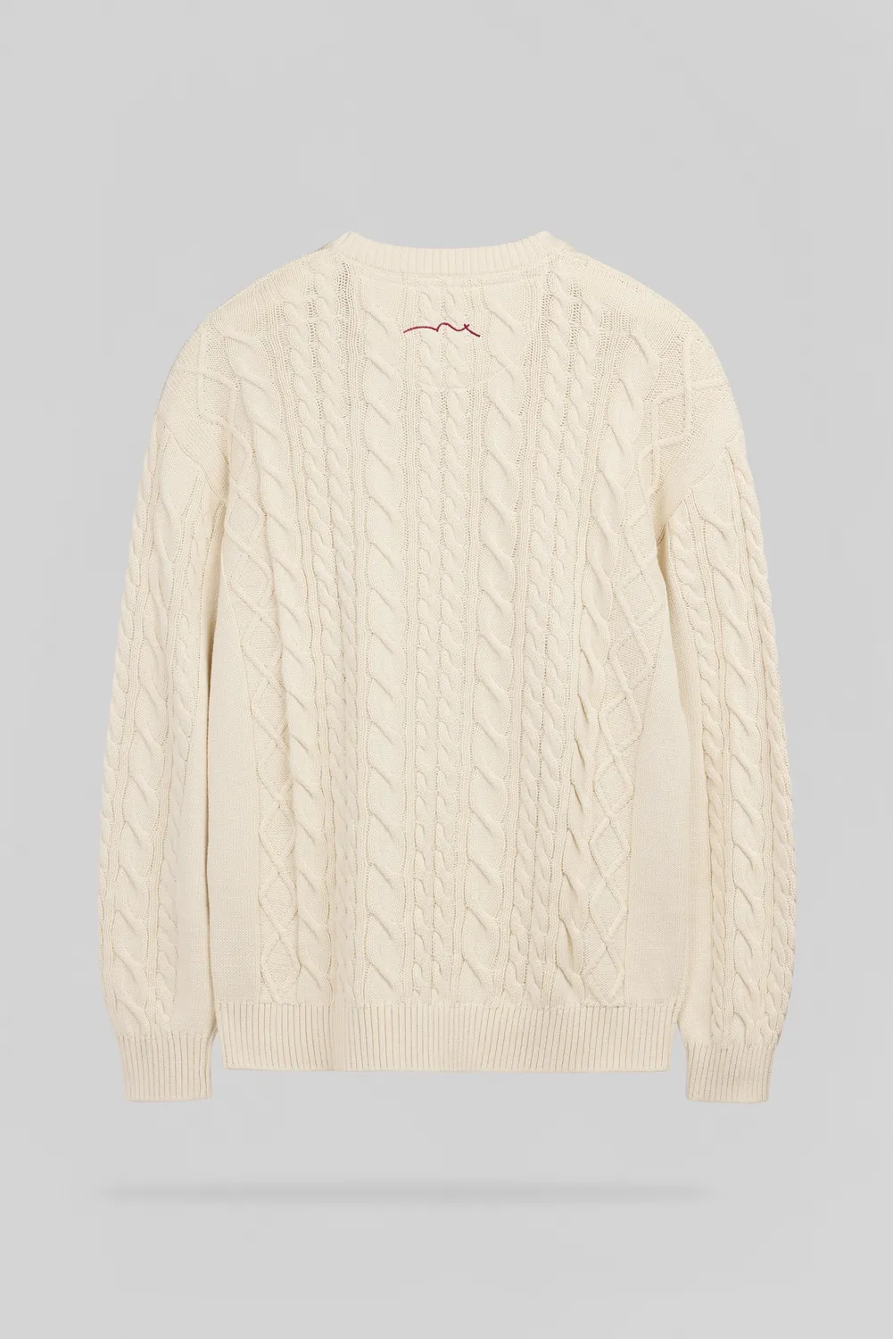 Teddy Smith P-Aron pull uomo crema trecce girocollo cotone