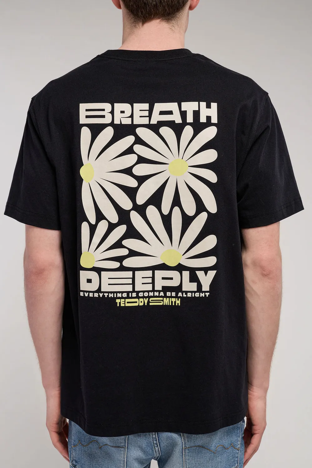 Teddy Smith Matteo MC t-shirt ampia nera stampa