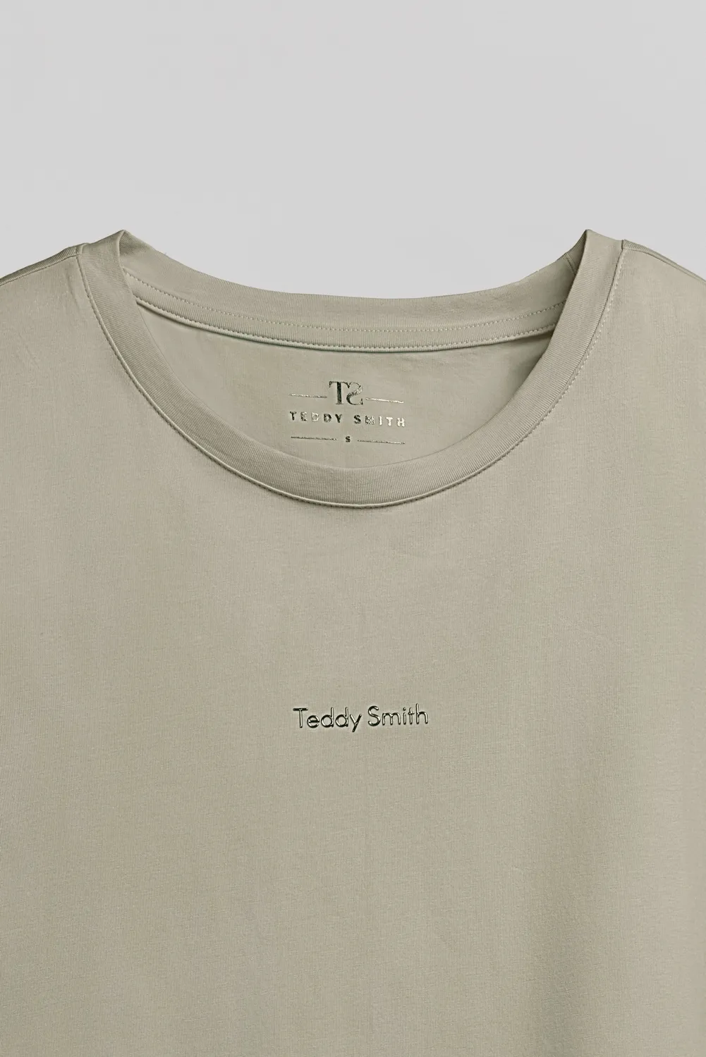Teddy Smith T-Ribelle MC T-Shirt Donna Bleach Kaki Elasticizzata