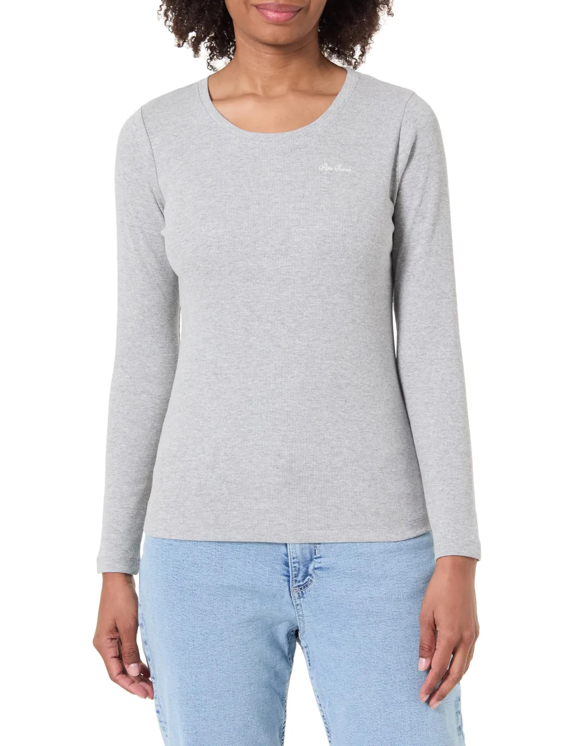 Pepe Jeans Basic Rib t-shirt donna maniche lunghe taglia L