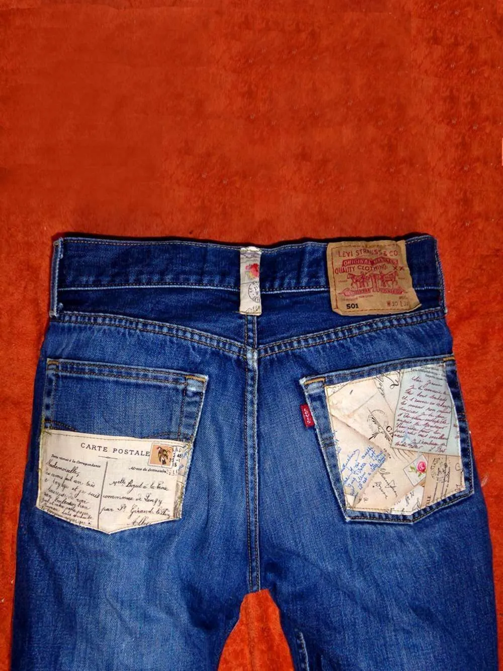 Never Say Never Lettere Vintage jeans personalizzati