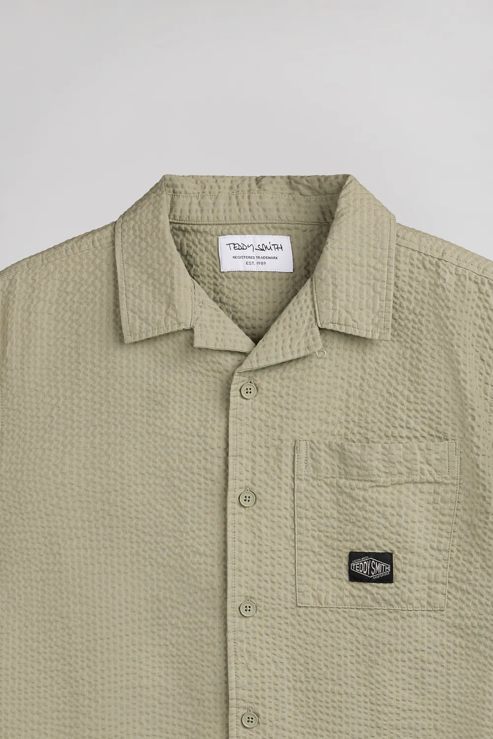 Teddy Smith C-Kyo camicia bambino kaki maniche corte