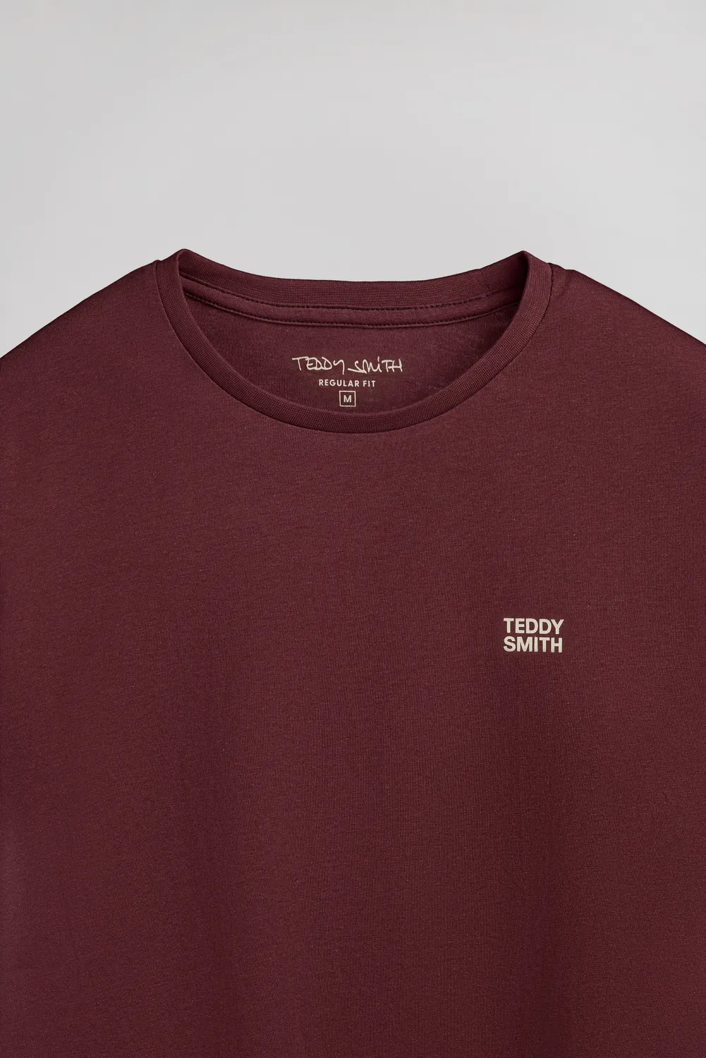 Teddy Smith The Tee 1 t-shirt uomo bordeaux cotone