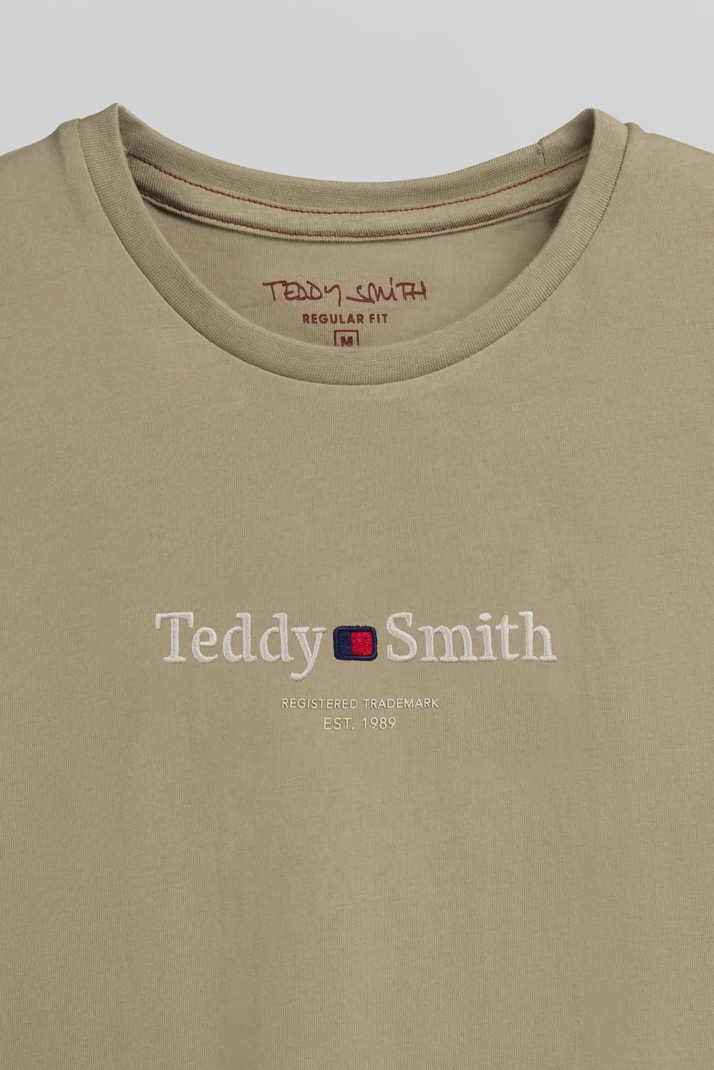 Teddy Smith T-Jim MC t-shirt uomo wolf beige 100% cotone