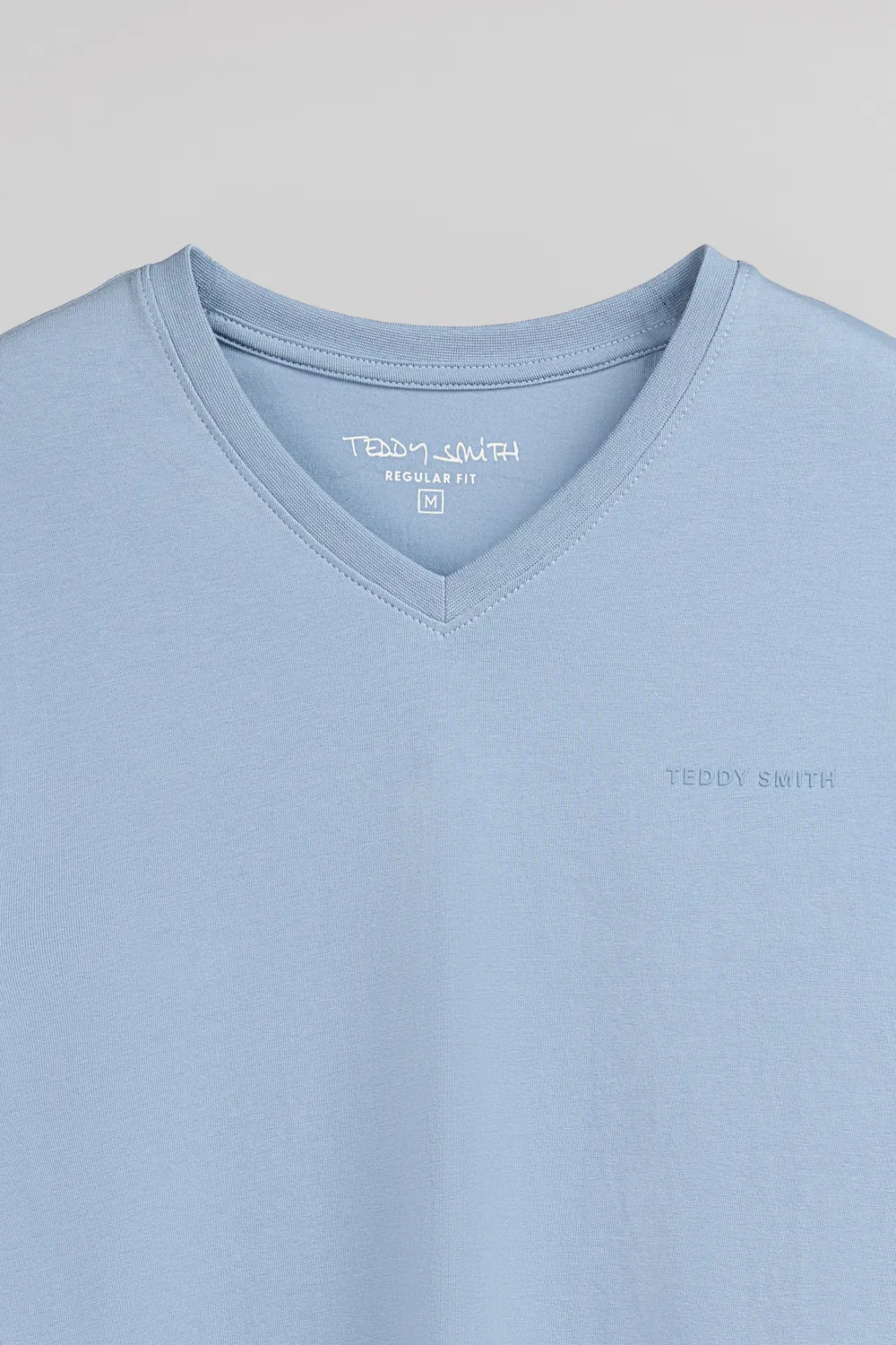 Teddy Smith Tawax 2 T-shirt scollo V blu grigio uomo