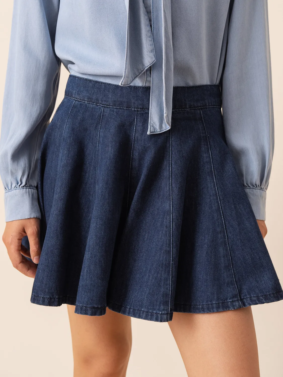 Oraije Joelle gonna denim svasata grezza