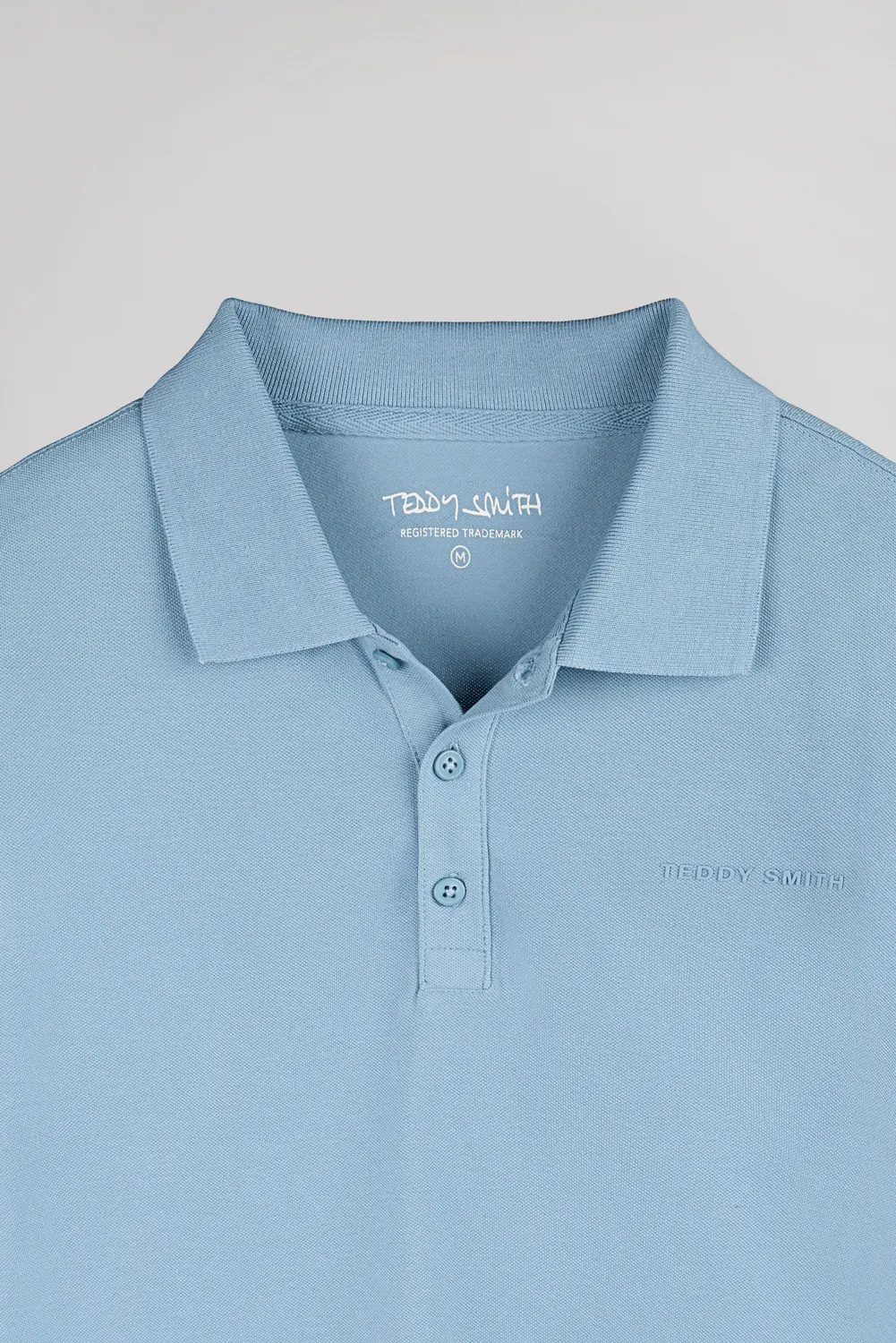 Teddy Smith P-Alban MC polo blu grigio piqué