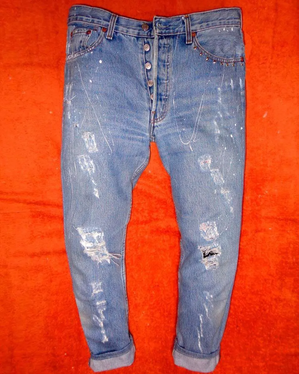 Levi's Vintage Sampei jeans dipinto a mano