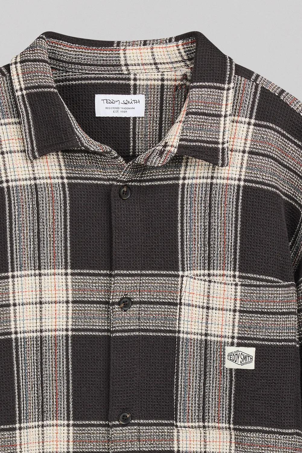 Teddy Smith C-Structure camicia uomo marrone quadri
