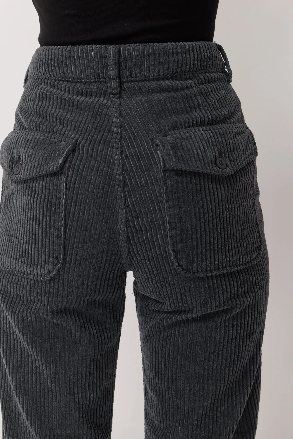 acquaverde Paltrow pantaloni velluto antracite