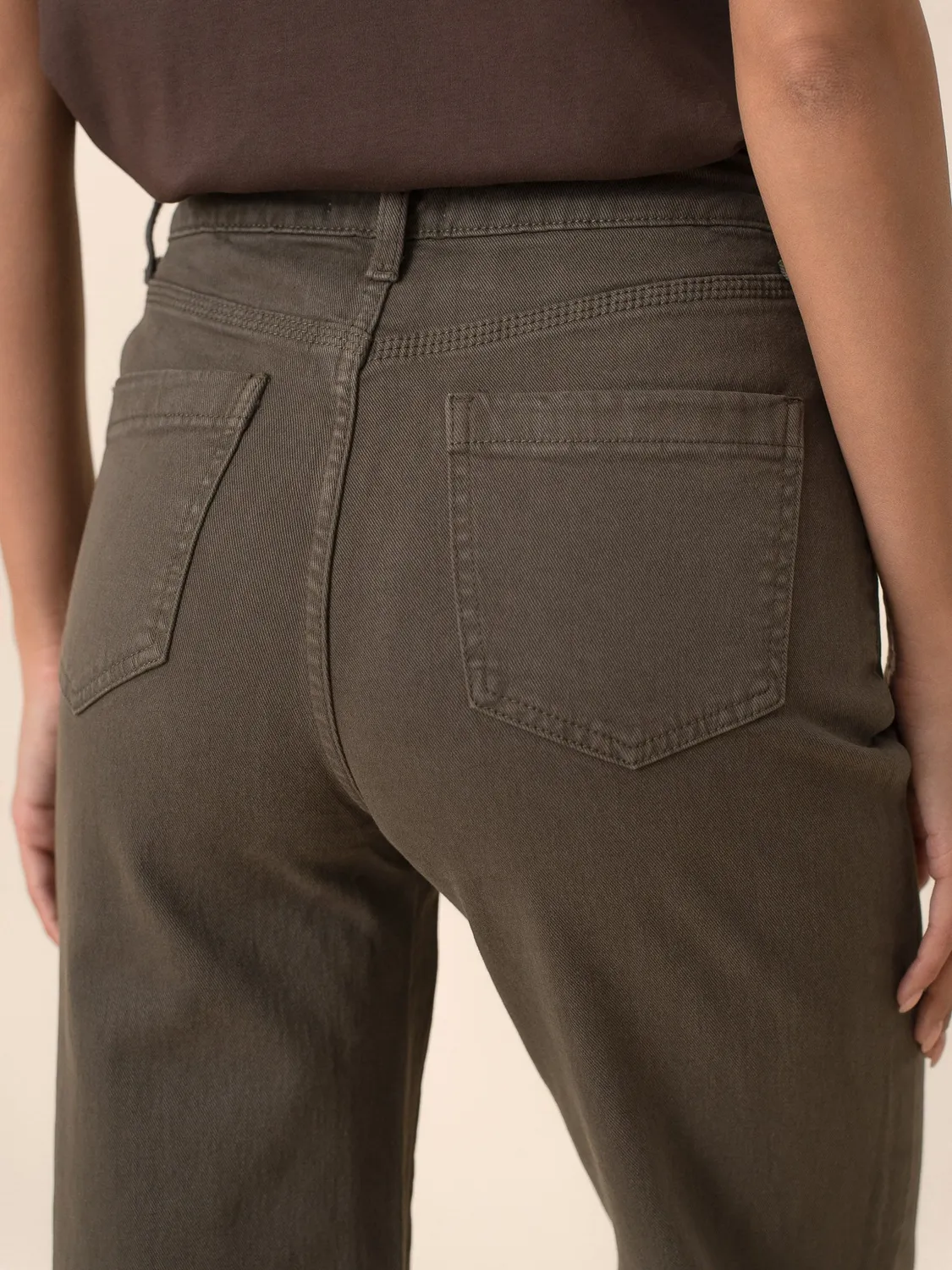 Oraije Gasparette jeans wide kaki gamba larga