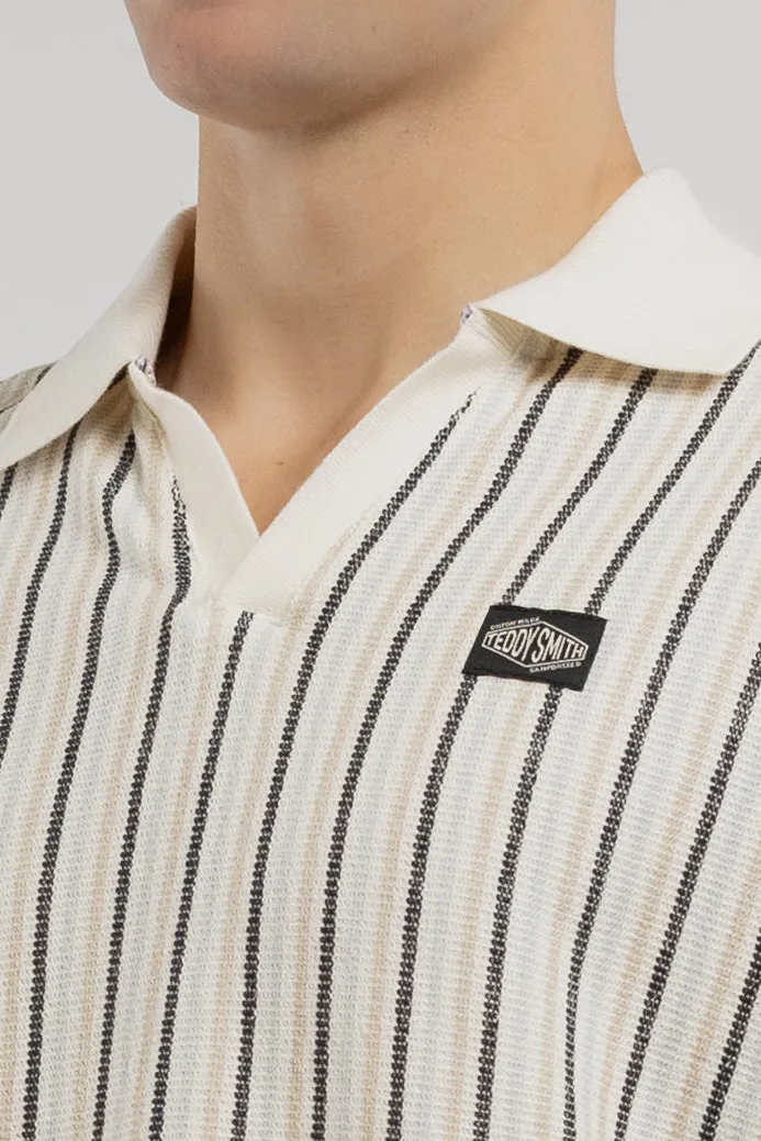 Teddy Smith P-Dovan polo uomo bianco righe cotone