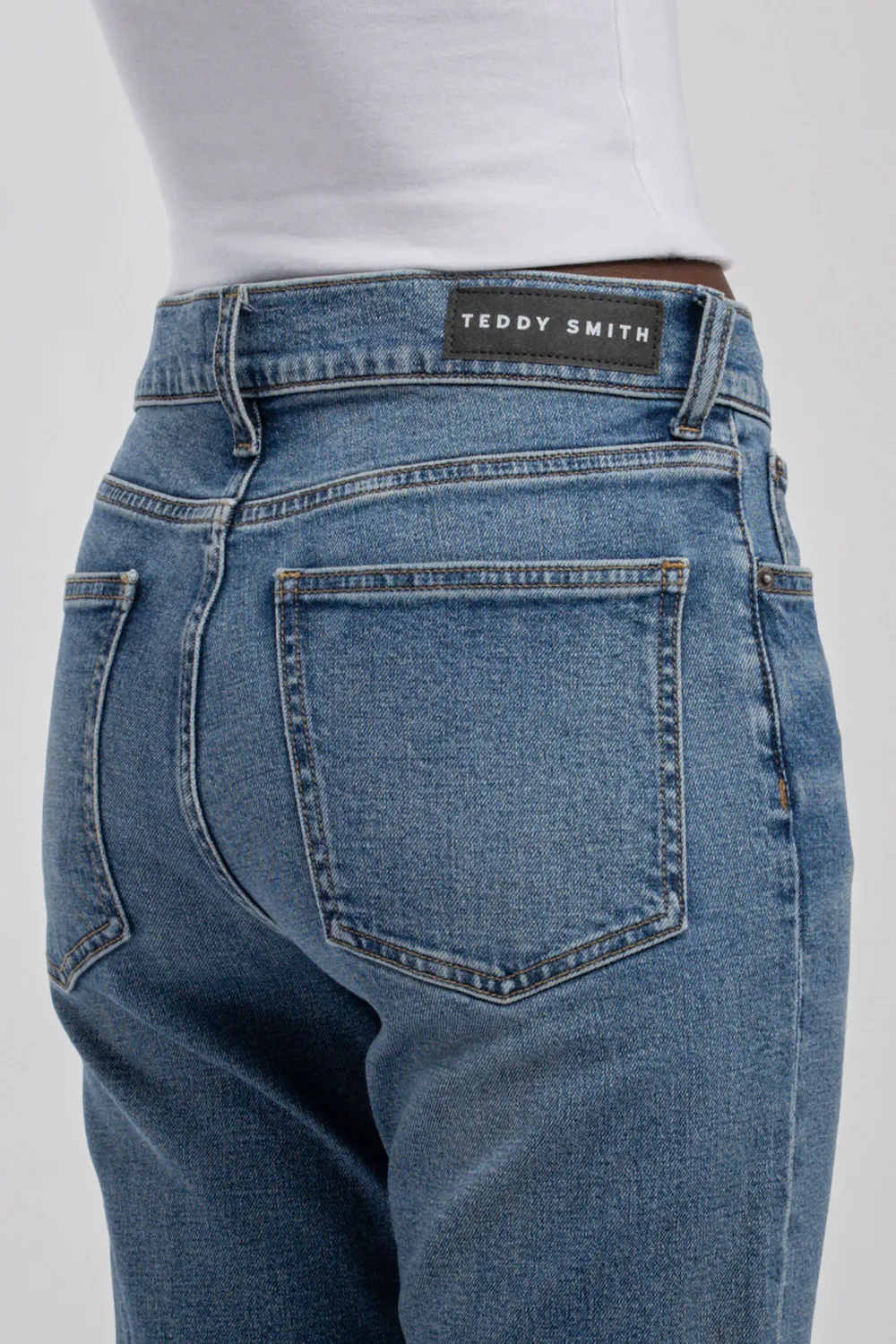 Teddy Smith P-Ginger Straight jeans dritti vintage indigo donna