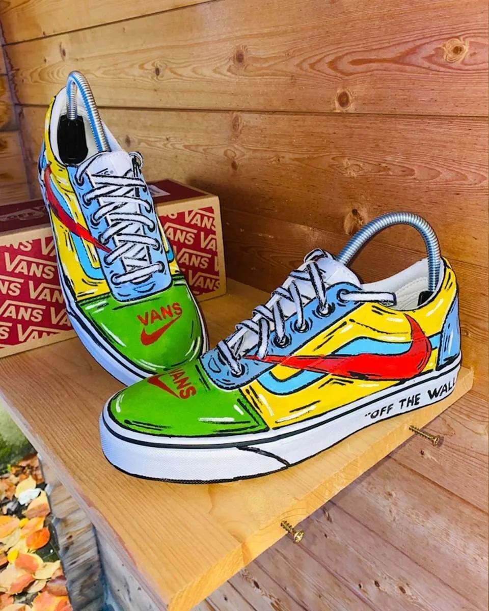 Vans Slip-On Cartoon sneakers dipinte a mano