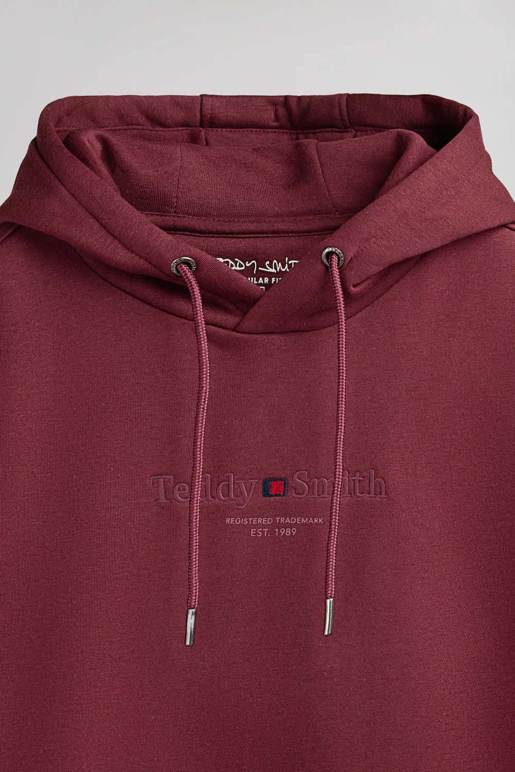 Teddy Smith S-Jim Hoody felpa cappuccio lampone felpata
