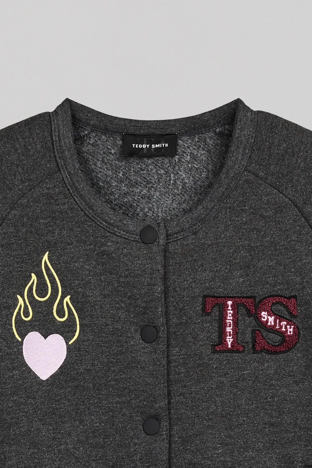 Teddy Smith G-Dian JR gilet nero melange bambina