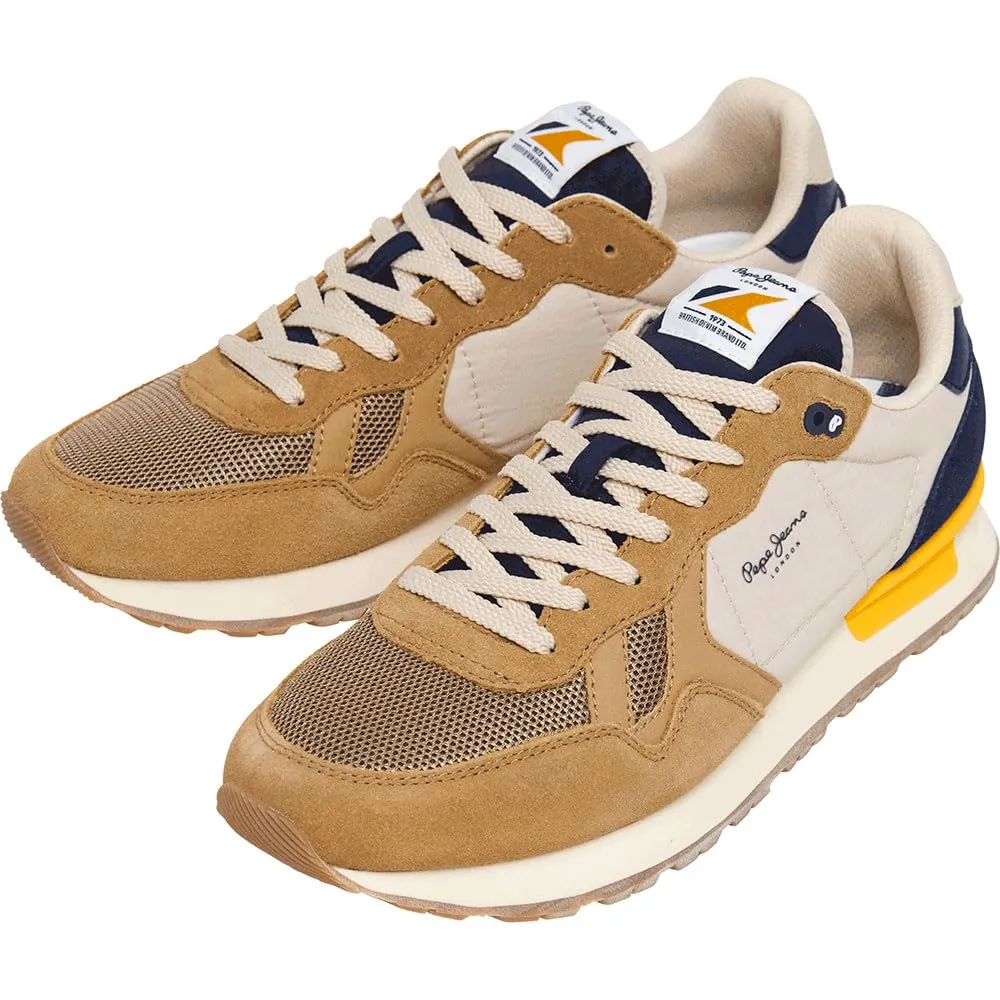 Pepe Jeans Brit Camp Sneaker Uomo 45 Marrone Retro