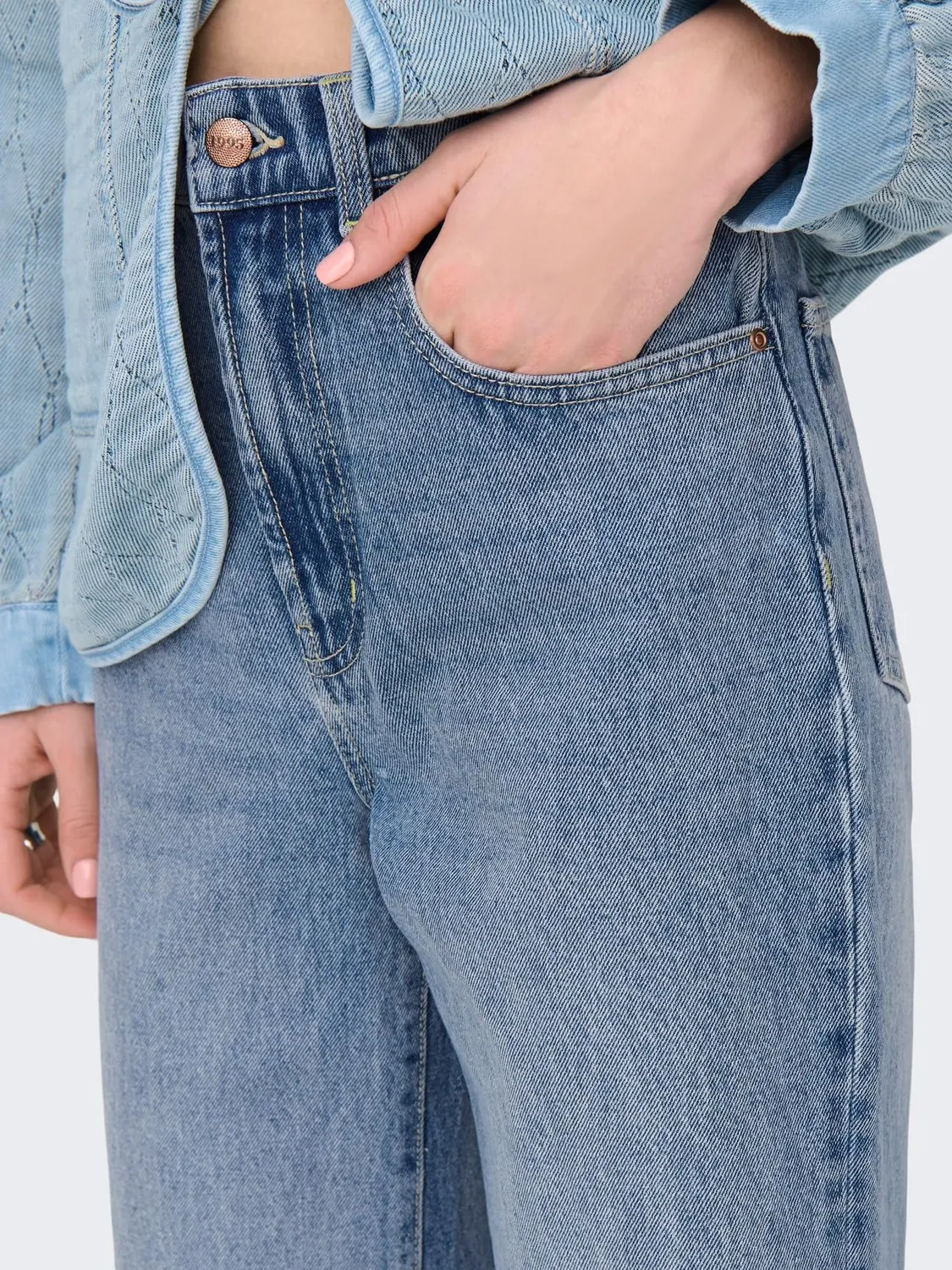 ONLY Onlhope Wide Leg jeans donna vita alta