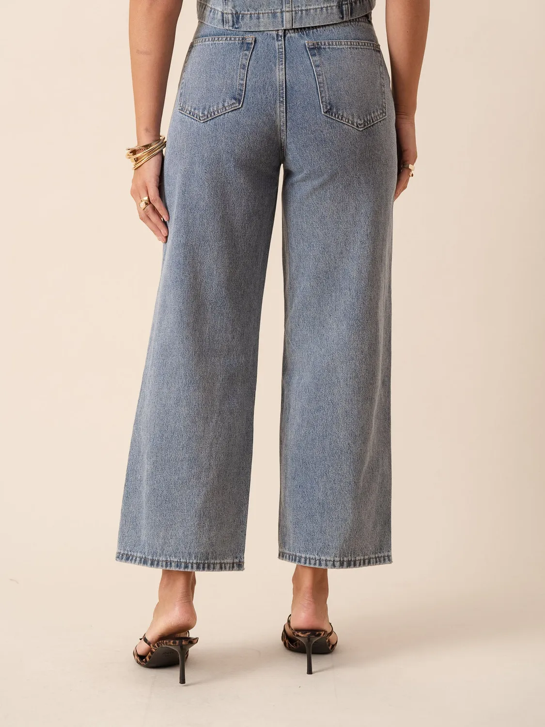 Oraije Colombe jeans wide blu vintage