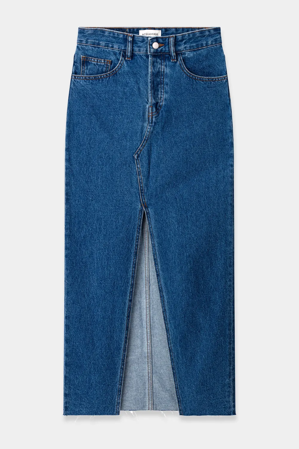 Acquaverde Harlow gonna jeans vintage worn spacco