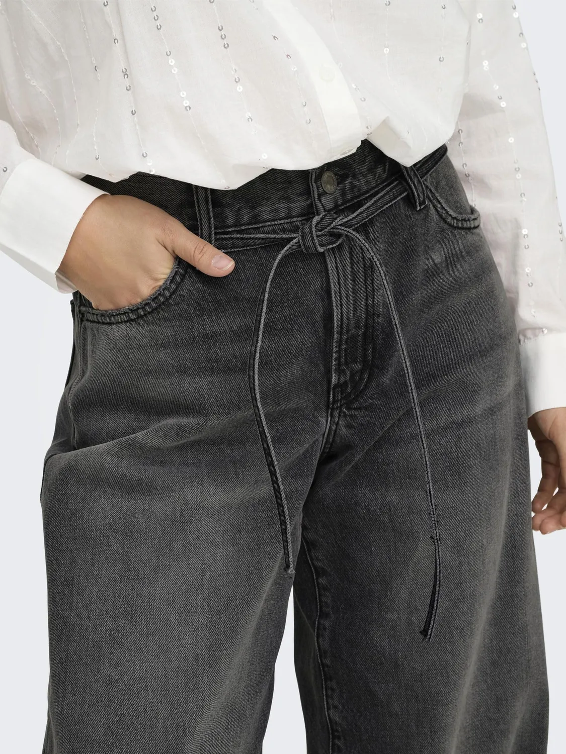 ONLY ONLGianna MW Straight Jeans Dritti Blu