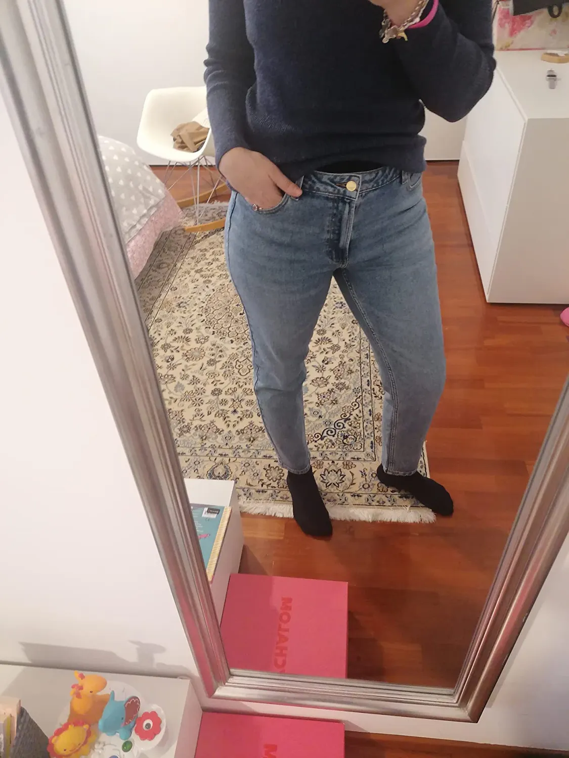 ONLY ONLWAUW High Waist jeans flare vita alta blu