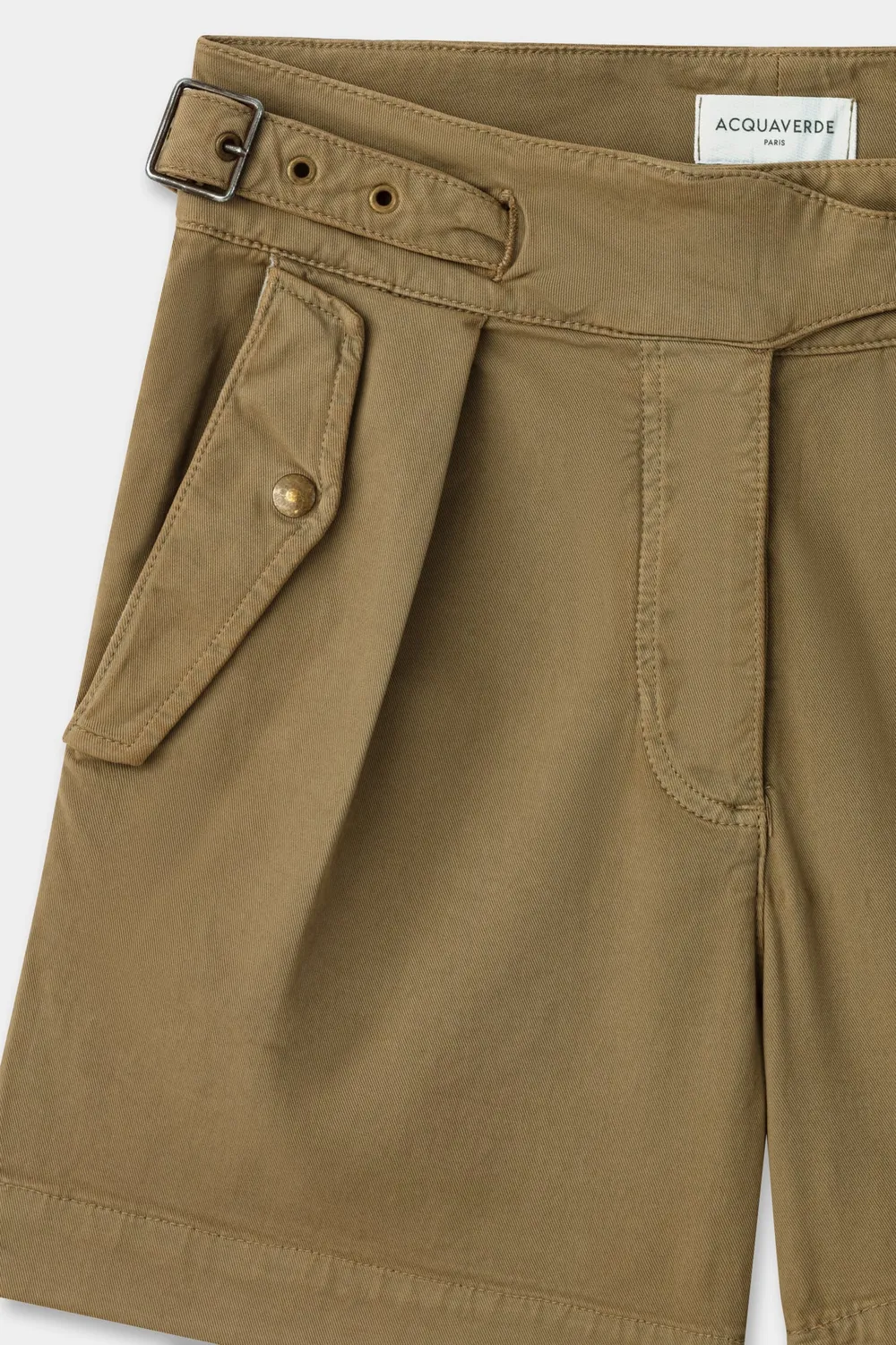 Acquaverde Perth shorts verde militare vita alta