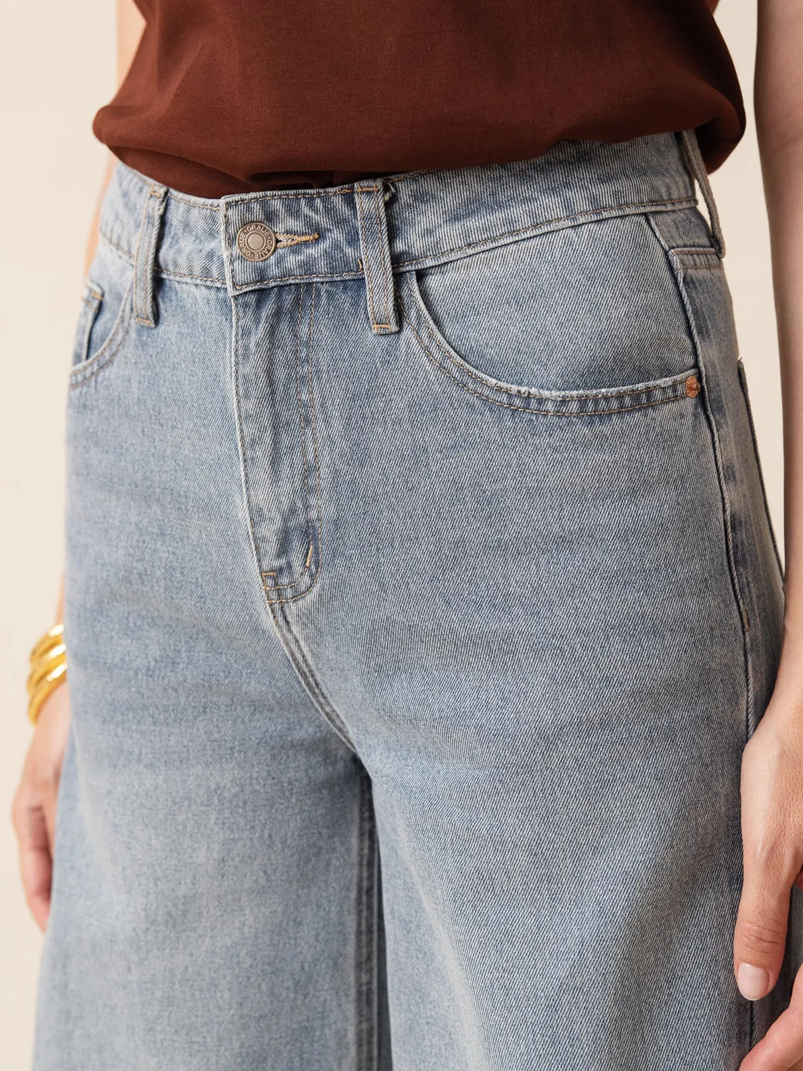 Oraije Barnes jeans palazzo blu vintage