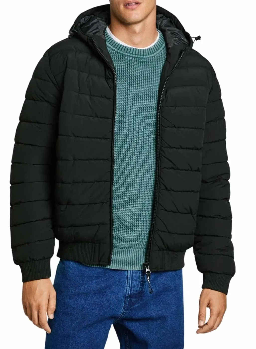 Pepe Jeans Tomek Giacca Uomo Piumino con Cappuccio Nero