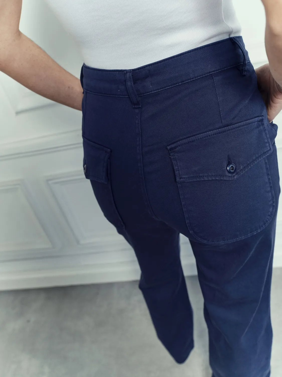 Acquaverde Paltrow Long Midnight pantalone dritto