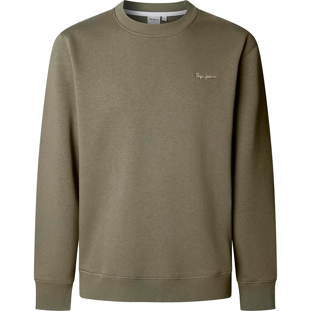 Pepe Jeans Macbeth Small Logo Plain Crew Felpa Uomo Misto Cotone