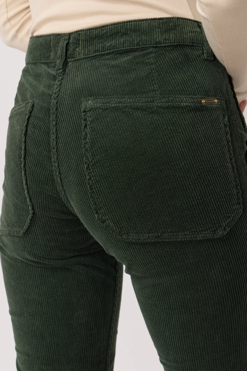 Acquaverde Pierce pantaloni velluto English Green