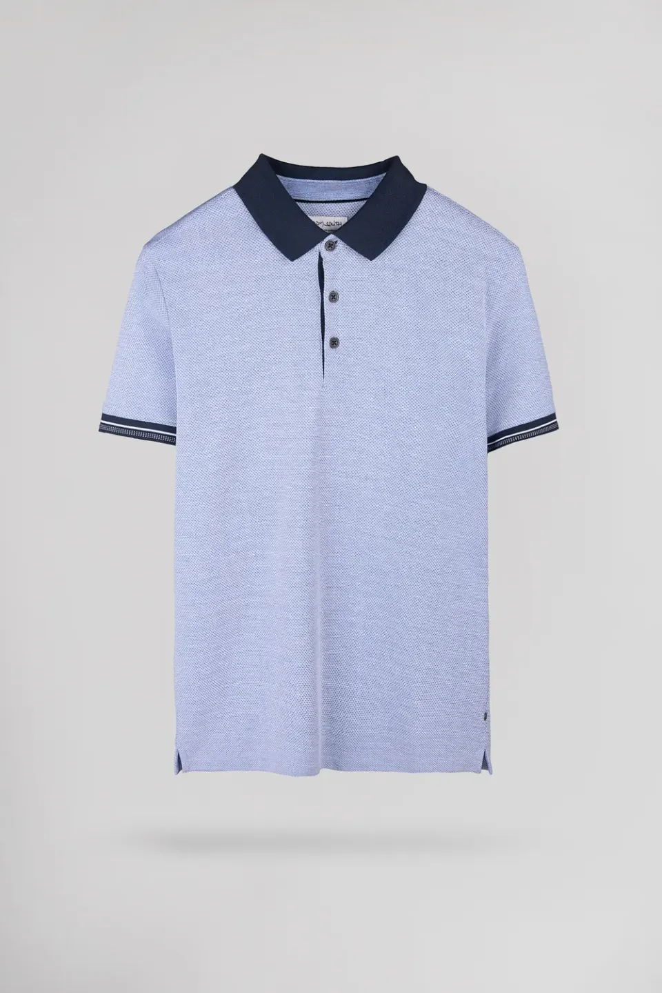 Teddy Smith P-GOLDWIN MC polo azzurra uomo jacquard