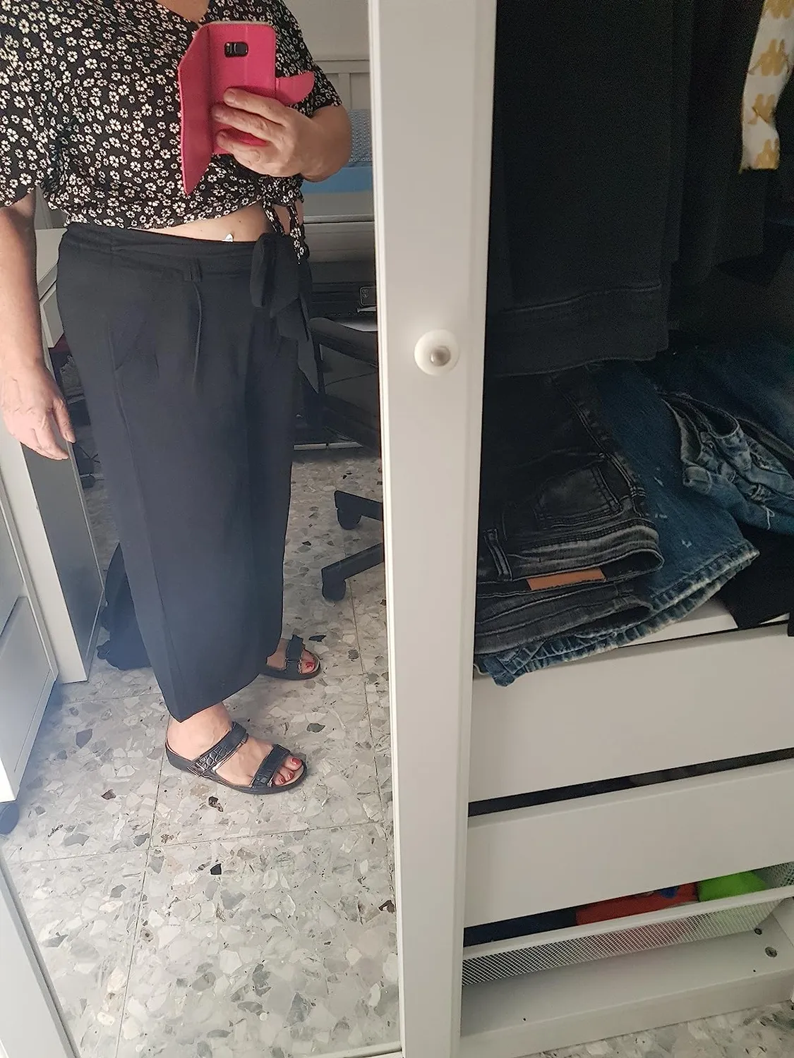 ONLY Onlwinner Palazzo pantaloni culotte neri donna