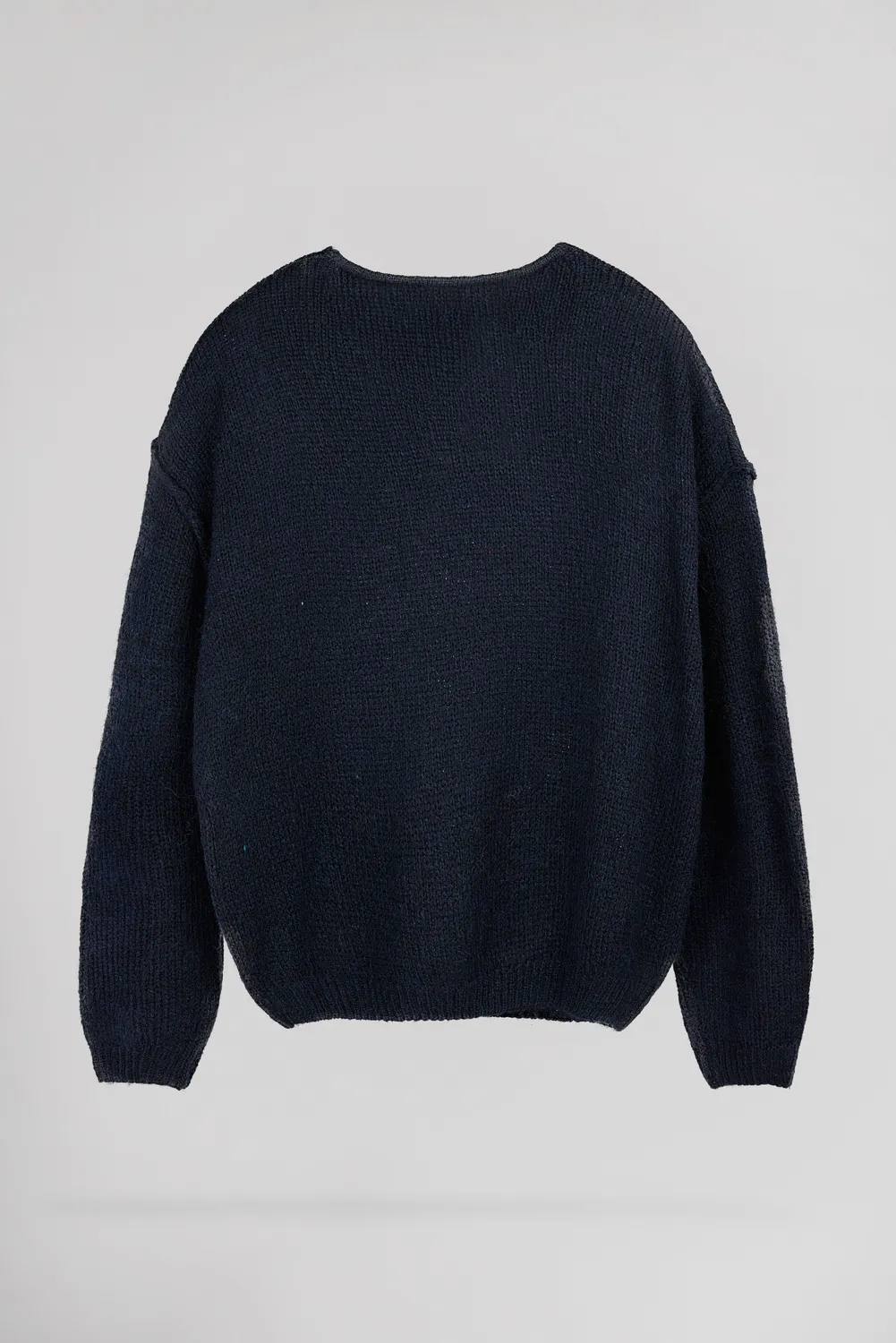 Teddy Smith P-Maggie maglione donna navy scollo a V lana