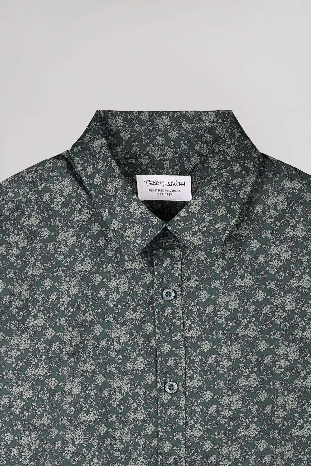 Teddy Smith Carton camicia uomo kaki elasticizzata