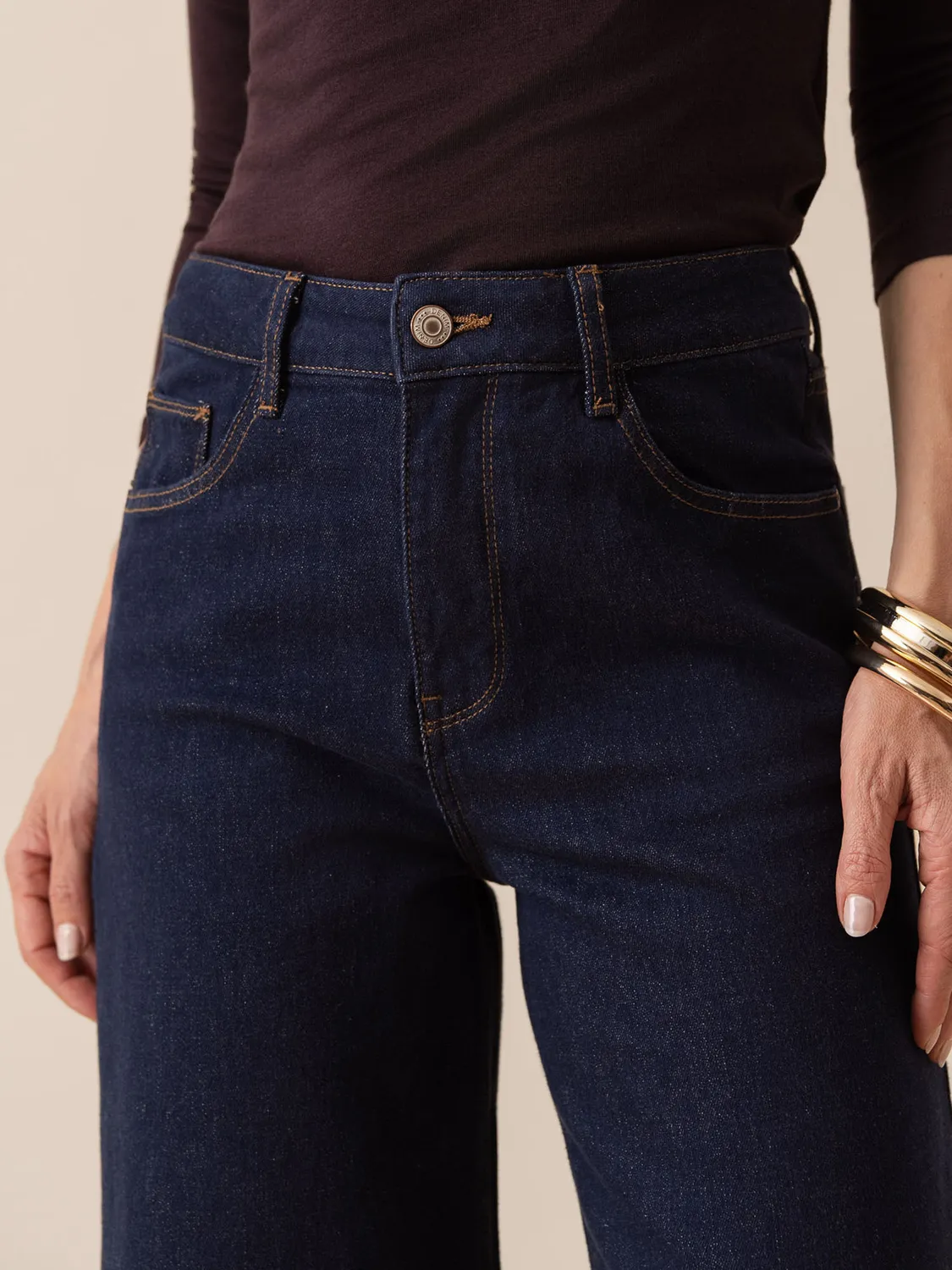 Oraije Pietro jeans palazzo donna blu brut