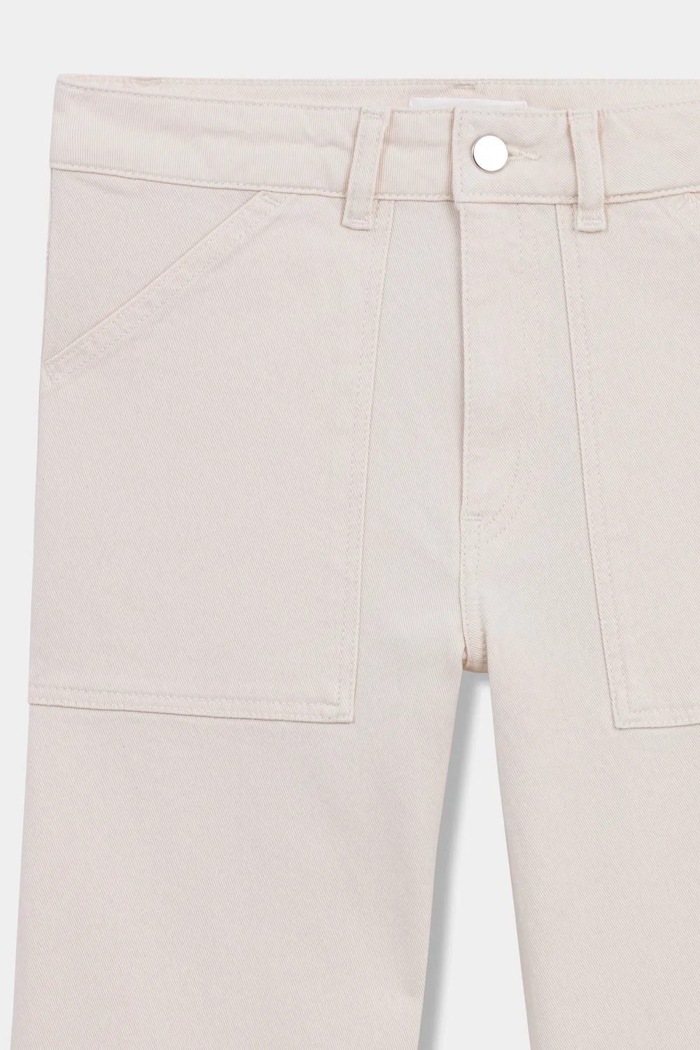 acquaverde Gatsby pantaloni crema tasche applicate