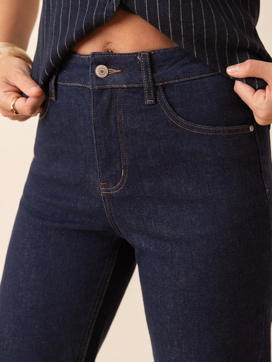 Oraije Solange jeans dritti straight brut